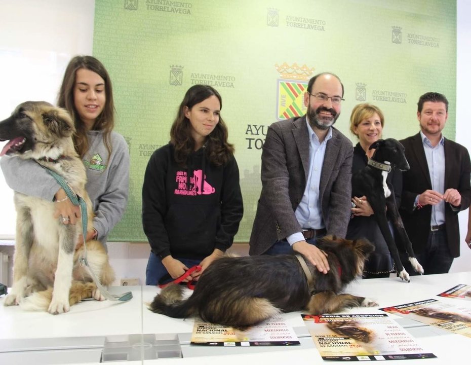 El Concejal Jose Luis Urraca en la presentación de un acto con protectoras de animales