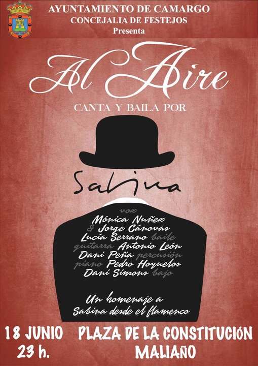 Cartel Al Aire Canta y Baila por Sabina