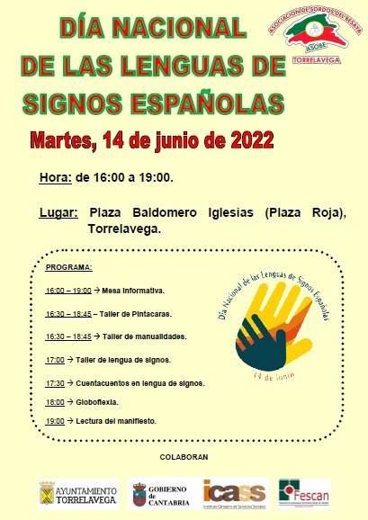 Cartel Día Nacional de la Lengua de Signos