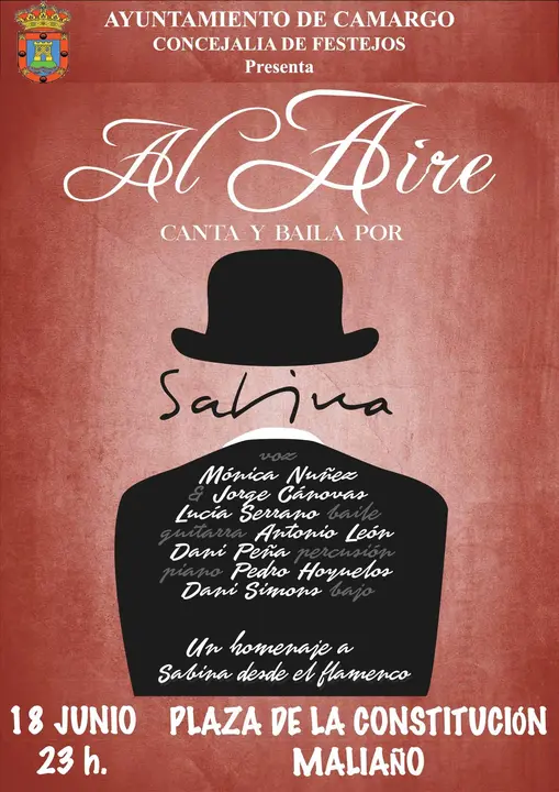 Cartel Al Aire Canta y Baila por Sabina