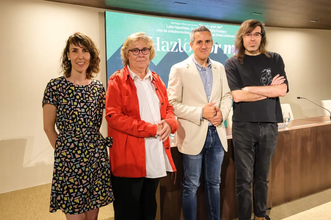 10:00 horas. Sala 30 años. Palacio de Festivales. El vicepresidente y consejero de Universidades, Igualdad, Cultura y Deporte, Pablo Zuloaga, presenta, en rueda de prensa, la película ‘Hazlo por mí’ de Álvaro de la Hoz. 22 de junio de 2022 © Raúl Lucio