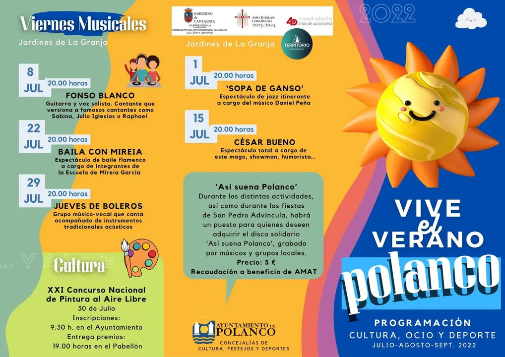 Vive el Verano 2022 Programación - anverso