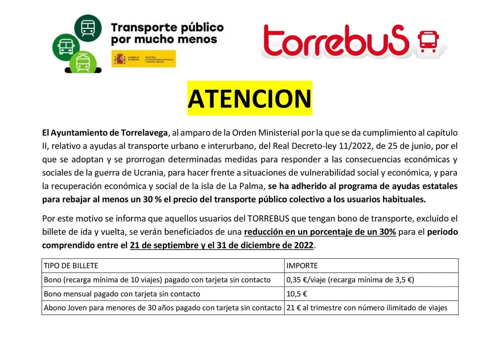 CARTEL REDUCCION TORREBUS