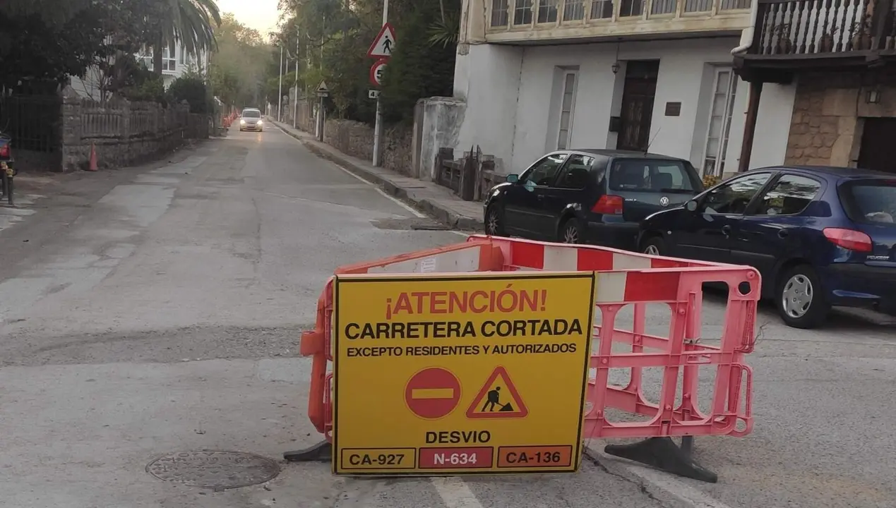 Obras cambio tubería agua Puente San Miguel