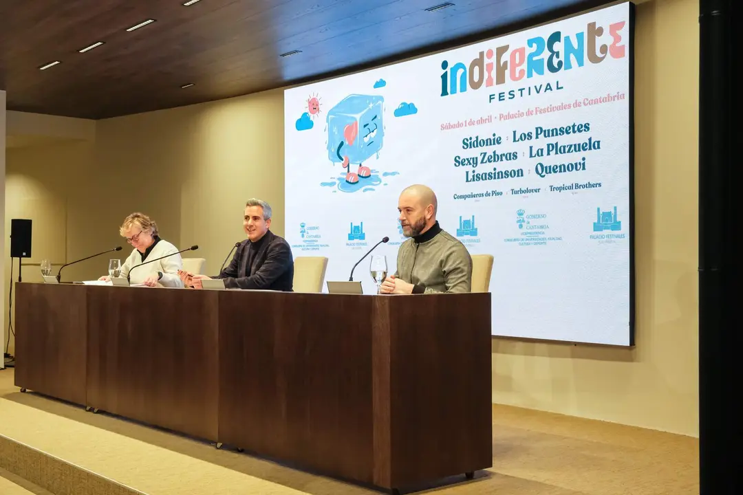 11:30 horas. Palacio de Festivales (Sala 30 años). El vicepresidente y consejero de Universidades, Igualdad, Cultura y Deporte, Pablo Zuloaga, presenta el festival musical ‘Indiferente’. 2 de marzo de 2023 © Raúl Lucio