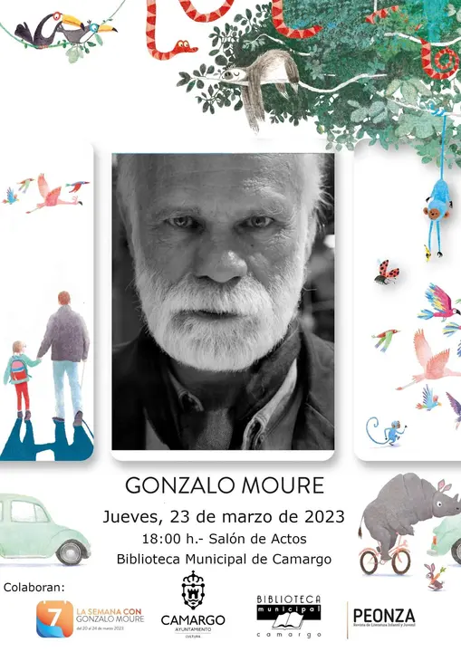 Cartel acto Gonzalo Moure