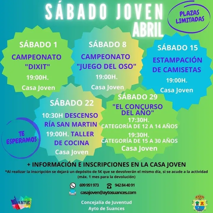 cartel Sábado Joven ABRIL 2023