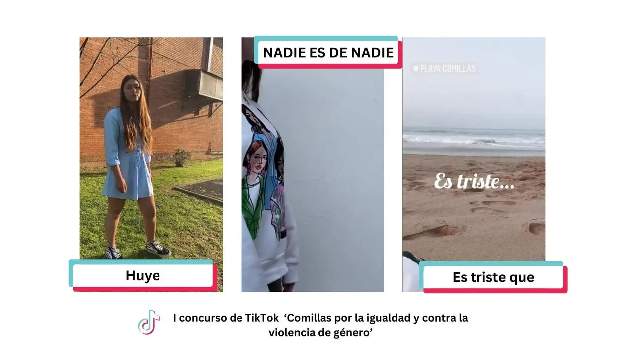 ‘Huye’, ‘No somos de nadie’ y ‘Es triste que’ son los vídeos ganadores del primer concurso de TikTok ‘Comillas por la igualdad y contra la violencia de género’1