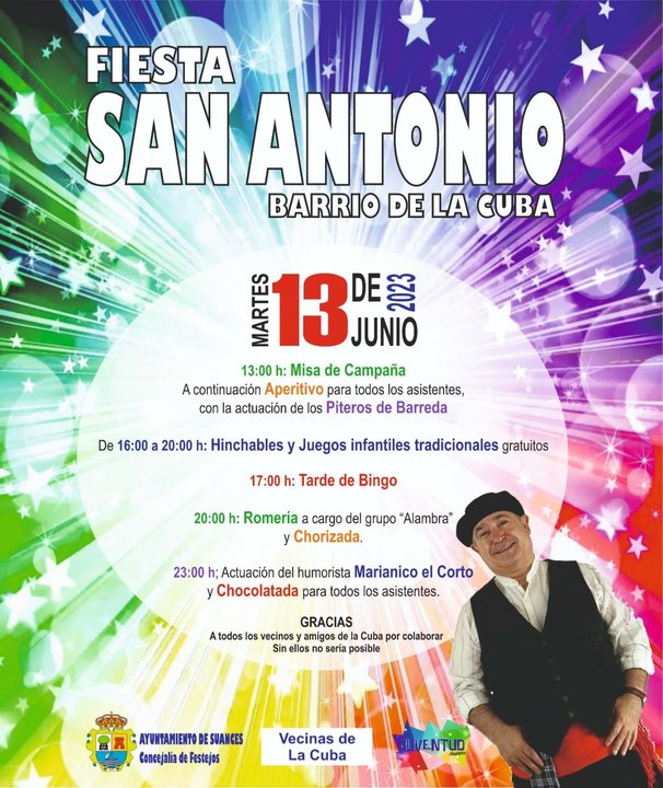 Cartel Fiestas San Antonio La Cuba 2023