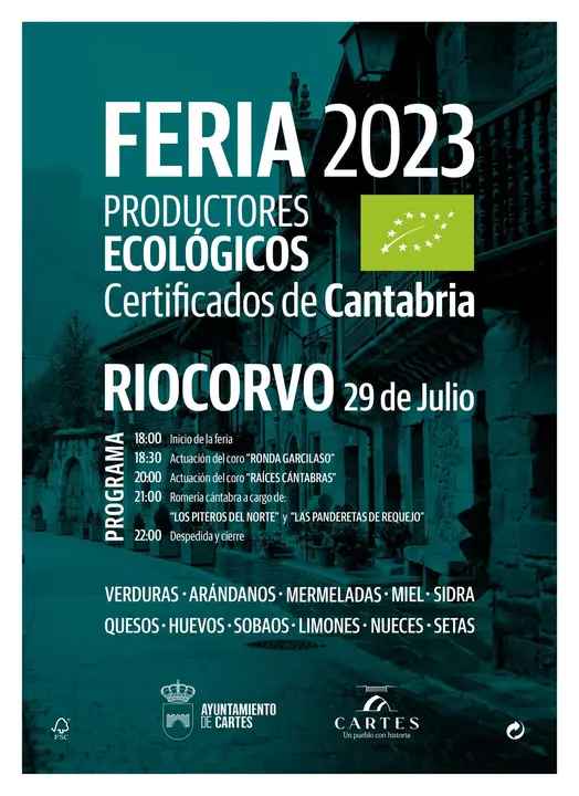 CARTEL II FERIA DE PRODUCTORES ECOLÓGICOS CERTIFICADOS DE CANTABRIA