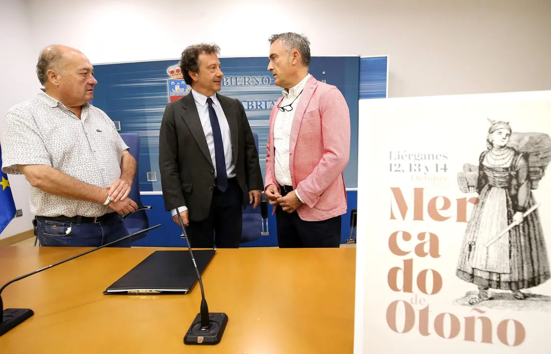 El consejero de Desarrollo Rural, Ganadería, Pesca y Alimentación, Pablo Palencia, presenta, en rueda de prensa, el Mercado de Otoño Valles Pasiegos. 
5 OCT 23