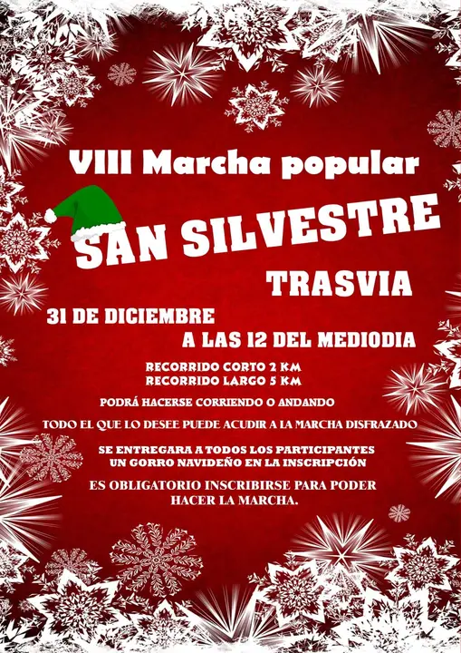 CARTEL SAN SILVESTRE TRASVÍA-COMILLAS