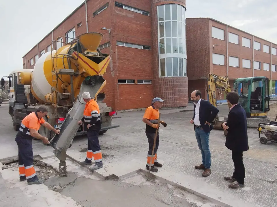 Urraca visita las obra en el José Luis Hidalgo 16 febrero 2024