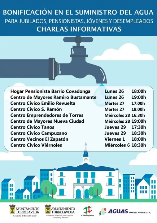 cartel charlas informativas bonificacion agua 22 febrero 2024