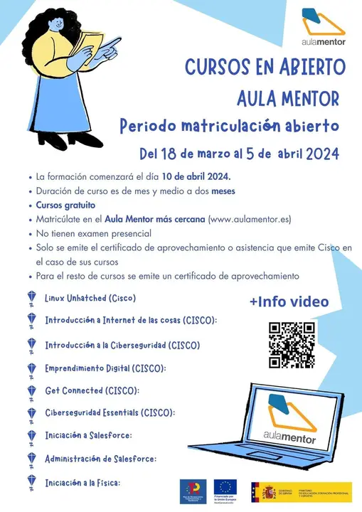 CARTEL CURSOS 'MENTOR EN ABIERTO' - MARZO 2024