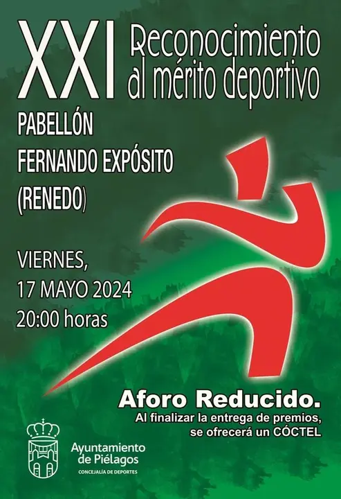 CARTEL XXI GALA MÉRITO DEPORTIVO AYTO PIÉLAGOS 