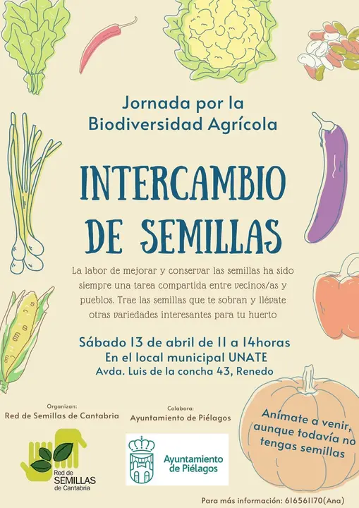 CARTEL 'JORNADA BIODIVERSIDAD AGRÍCOLA E INTERCAMBIO DE SEMILLAS'