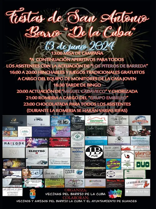 PROGRAMA FIESTAS DE SAN ANTONIO BARRIO LA CUBA 2024