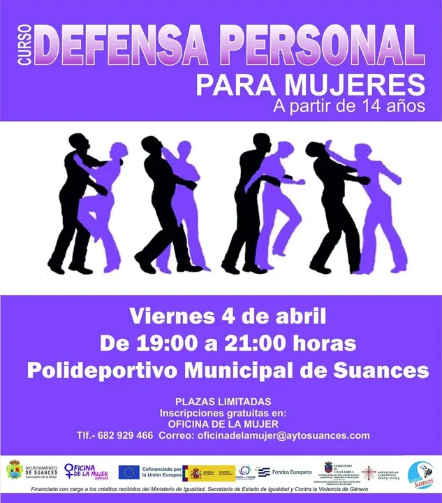cartel defensa personal mujeres