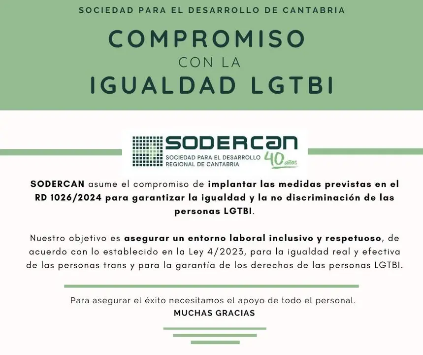 compromiso LGTBI SODERCAN