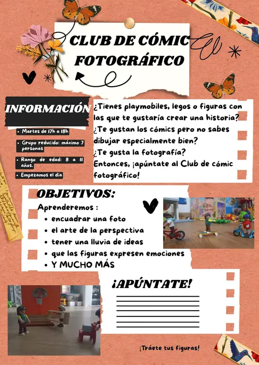 CARTEL CLUB JUVENIL COMIC FOTOGR&Aacute;FICO - BIBLIOTECA MUNICIPAL LIENCRES