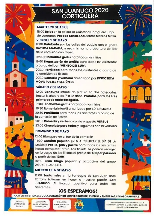 Programa Fiestas San Juanuco Cortiguera 2026