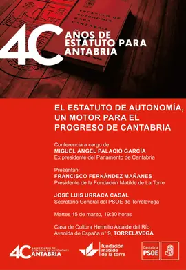 Conferencia en Torrelavega Estatuto de Autonom&iacute;a de Cantabria