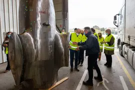 11:00 horas. Fundiciones de Aceros Especiales D (FAED), Polanco. 
El consejero de Industria, Turismo, Innovaci&oacute;n, Transporte y Comercio, Javier L&oacute;pez Marcano, visita las instlaciones de Fundiciones de Aceros Especiales D (FAED) 18 MARZO 2022 &copy; Miguel De la Parra
