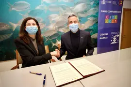 12:00 horas. Instituto Espa&ntilde;ol de Oceanograf&iacute;a de Murcia
El vicepresidente y consejero de Universidades, Igualdad, Cultura y Deporte, Pablo Zuloaga, interviene en la presentaci&oacute;n y posterior firma de la declaraci&oacute;n institucional de participaci&oacute;n de Cantabria en el Plan Complementario de Ciencias Marinas.
 04 abril 2022 &copy; Juan Carlos Caval