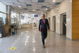 11:00 horas. Sala de prensa del Gobierno de Cantabria. El vicepresidente y consejero de Universidades, Igualdad, Cultura y Deporte, Pablo Zuloaga, informa, en rueda de prensa, de los acuerdos del Consejo de Gobierno. 12 de mayo de 2022 &copy; Ra&uacute;l Lucio