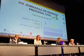 09:45 horas. CASYC, Santander. La consejera de Presidencia, Interior, Justicia y Acci&oacute;n Exterior, Paula Fern&aacute;ndez, interviene en la apertura de las XIII Jornadas de Derecho Procesal Civil. 9 de junio de 2022 &copy; Ra&uacute;l Lucio