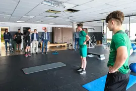 17:00 horas. Instalaciones Nando Yosu, La Albericia. El vicepresidente y consejero de Universidades, Igualdad, Cultura y Deporte, Pablo Zuloaga, visita a las secciones inferiores del Real Racing Club de Santander. 9 de junio de 2022 &copy; Ra&uacute;l Lucio