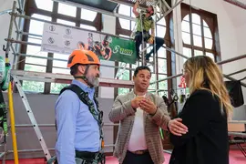 12:00 horas. Antiguas escuelas de Solvay en Barreda (Torrelavega). La consejera de Empleo y Pol&iacute;ticas Sociales, Eugenia G&oacute;mez de Diego, inaugura la II Feria de Innovaci&oacute;n en Prevenci&oacute;n de Cantabria (FIPCAN). 22 de junio de 2022 &copy; Ra&uacute;l Lucio