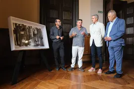 11:00 horas. Palacio de Sobrellano en Comillas. El vicepresidente y consejero de Universidades, Igualdad, Cultura y Deporte, Pablo Zuloaga, presenta la exposici&oacute;n &lsquo;Pintores c&aacute;ntabros en la Colecci&oacute;n del Parlamento&rsquo;. 24 de agosto de 2022 &copy; Ra&uacute;l Lucio
