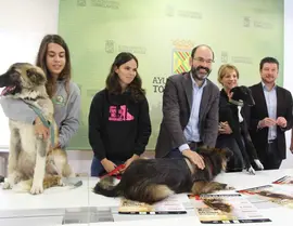 El Concejal Jose Luis Urraca en la presentaci&oacute;n de un acto con protectoras de animales