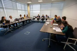 09:45 horas. Instituto de Hidr&aacute;ulica. PCTCAN
El vicepresidente y consejero de Universidades, Igualdad, Cultura y Deporte, Pablo Zuloaga, participa en la comisi&oacute;n de coordinaci&oacute;n del Plan Complementario de Ciencias Marinas. 5 OCTUBRE 2022 &copy; Miguel De la Parra