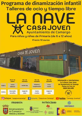 Cartel Talleres en la Casa Joven
