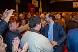 Jose Luis Urraca en un acto p&uacute;blico del PSOE en Torrelavega