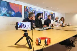 11:00 horas. Palacio de Festivales de Cantabria (Sala Jos&eacute; Ram&oacute;n S&aacute;nchez). El vicepresidente y consejero de Universidades, Igualdad, Cultura y Deporte, Pablo Zuloaga, presenta el Plan Estrat&eacute;gico de Cultura y Patrimonio. 8 de febrero de 2023 &copy; Ra&uacute;l Lucio