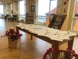 Aspecto de la Biblioteca municipal Elena Soriano por San Valent&iacute;n 2023