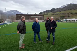 11:45 horas. Campo de f&uacute;tbol de Tama
El vicepresidente y consejero de Universidades, Igualdad, Cultura y Deporte, Pablo
Zuloaga, informa sobre las obras de mejora de las instalaciones deportivas. 22 FEBRERO 2023 &copy;&nbsp;Miguel De la Parra