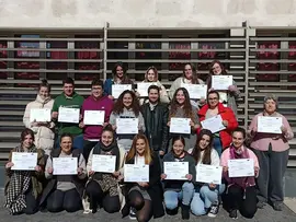 Entrega de diplomas  de la parte pr&aacute;ctica del Curso de Monitor de Tiempo Libre en Suances