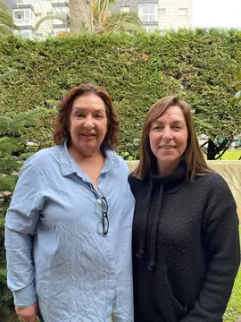 Maite Lav&iacute;n (Podemos) y M&oacute;nica Campo (IU)