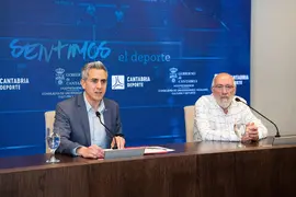 11:30 horas. Sala 30 a&ntilde;os. Palacio de Festivales de Cantabria
El vicepresidente y consejero de Universidades, Igualdad, Cultura y Deporte, Pablo Zuloaga, presenta el acto de reconocimiento a los voluntarios que colaboran en Los 10.000 del Soplao. 16 MARZO 2023 &copy;&nbsp;Miguel De Arriba