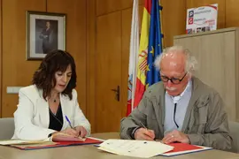 11:30 horas. Despacho de la consejera de Econom&iacute;a y Hacienda
La consejera de Econom&iacute;a y Hacienda, Ana Bel&eacute;n &Aacute;lvarez, firma un convenio de colaboraci&oacute;n con Casa de Europa en Cantabria. &copy;R.I. Rafi