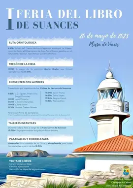Cartel I Feria del Libro de Suances