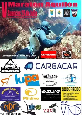 Cartel V Marat&oacute;n Aquil&oacute;n de Pesca Submarina 29 julio 2023