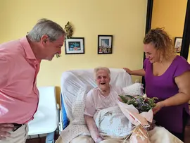 &Aacute;ngela Ruiz Mart&iacute;nez, vecina de Hinojedo que ha alcanzado los 100 a&ntilde;os de edad