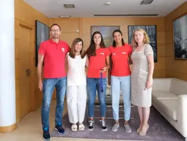 9:30.- Despacho Presidenta. La presidenta de Cantabria, Mar&iacute;a Jos&eacute; Sa&eacute;nz de Buruaga, recibe a Ana Vergara, bronce sub22 de voley playa. 7 de agosto de 2023 &copy; Ra&uacute;l Lucio