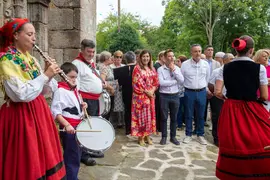 12:00 horas. P&aacute;manes (Li&eacute;rganes)
La presidenta de Cantabria, Mar&iacute;a Jos&eacute; S&aacute;enz de Buruaga, asiste a la misa en la Iglesia de San Lorenzo con motivo de las fiestas patronales. 10 AGOSTO 2023 &copy; Miguel De la Parra